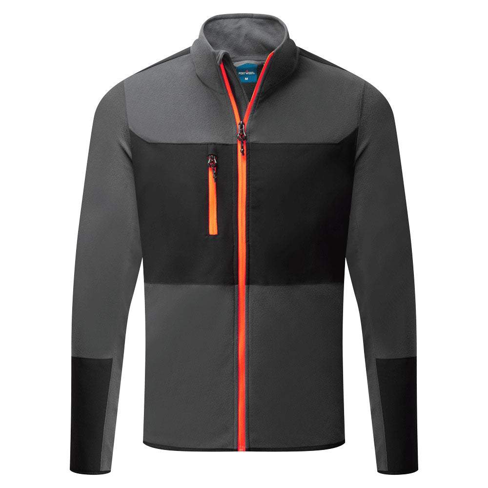 EV4 Stretch fleece-pusero - Metallinharmaa