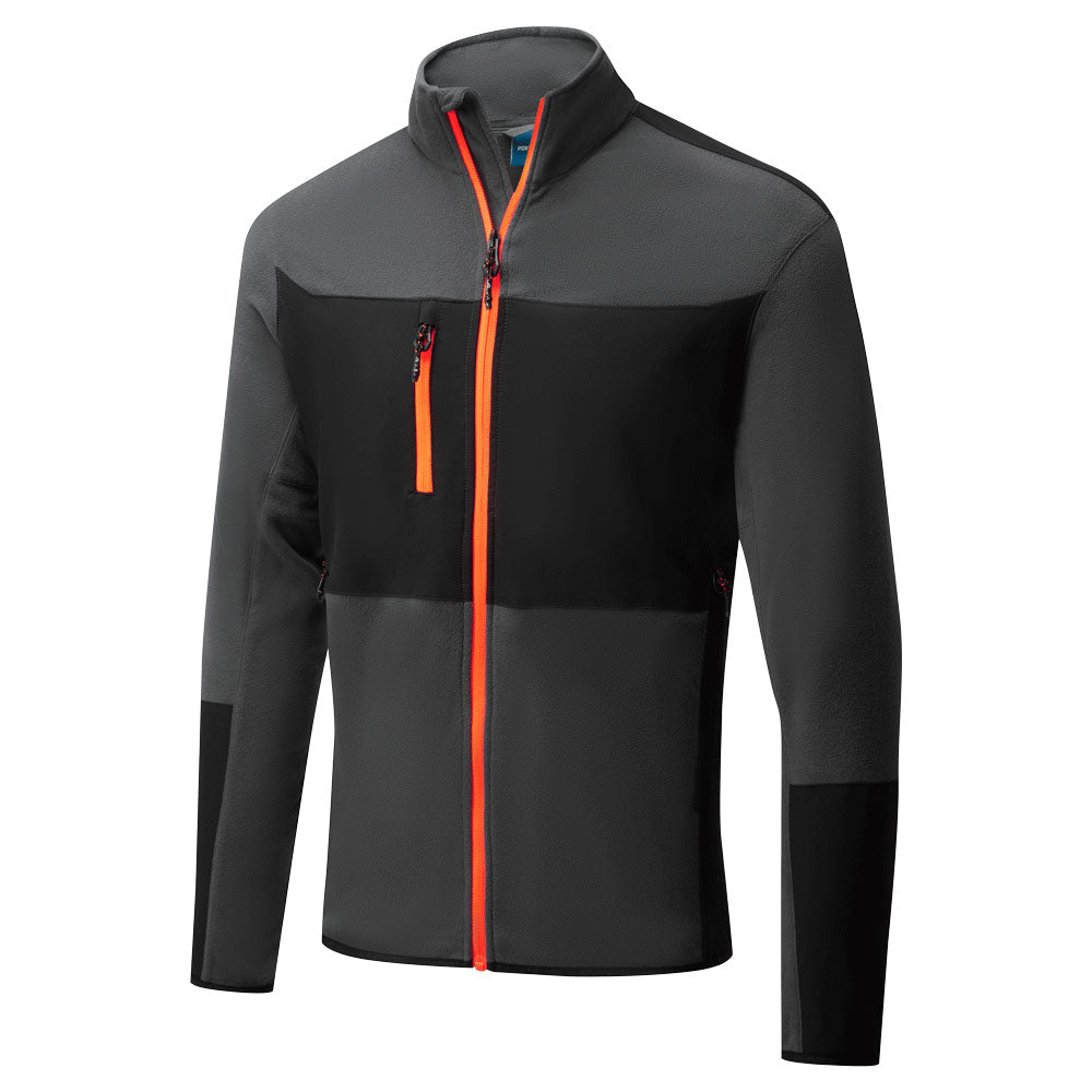 EV4 Stretch fleece-pusero - Metallinharmaa