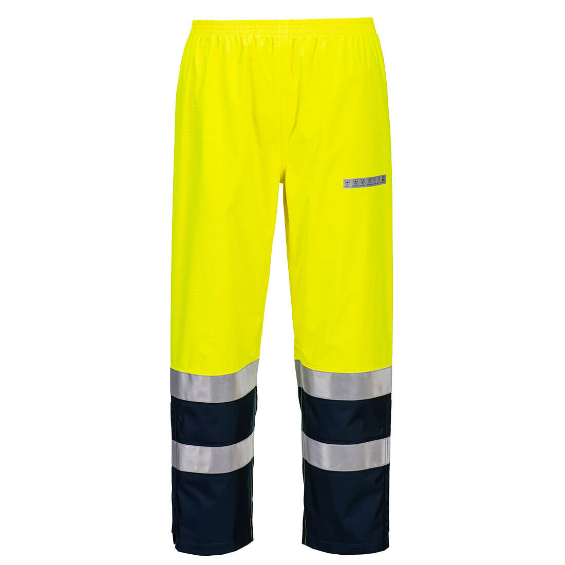 Bizflame Rain + Hi-Vis valokaarihousut - Kelta/navy