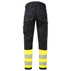 PW3 FR Modaflame Hi-Vis Riipputaskuhousut Luokka 1 - Kelta/musta