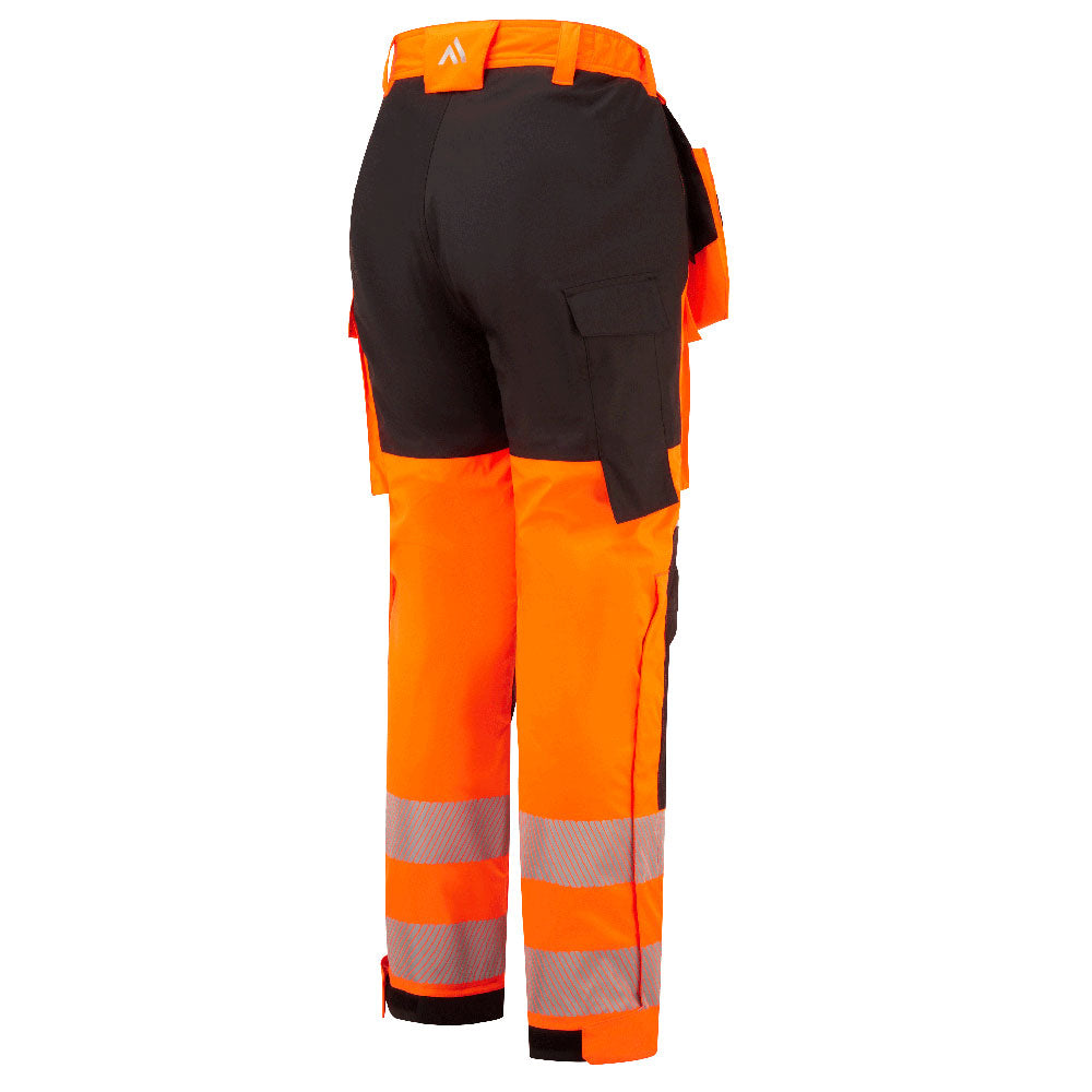 PW3 FR Modaflame Hi-Vis vuorelliset talviriipputaskuhousut - Oranssi/musta