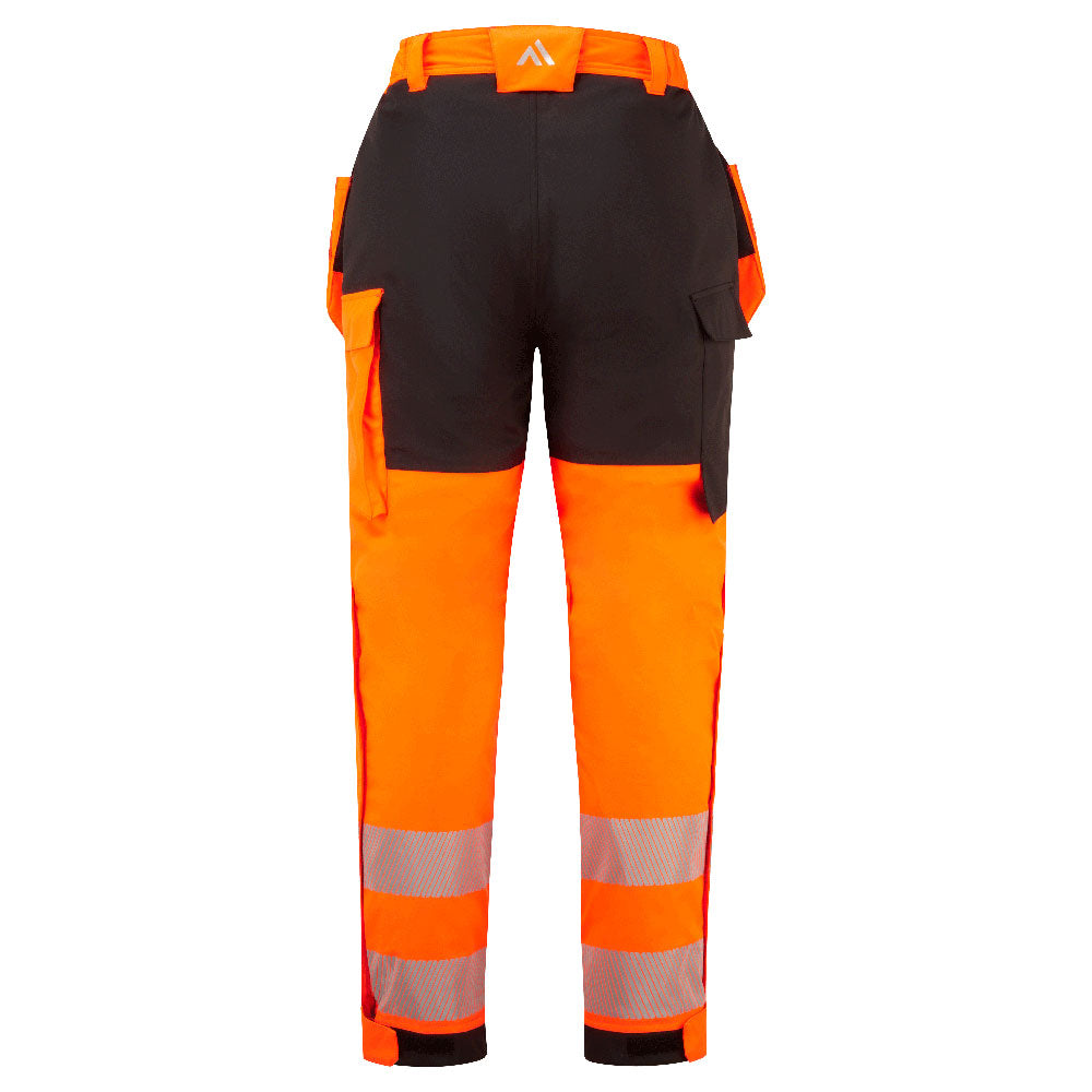 PW3 FR Modaflame Hi-Vis vuorelliset talviriipputaskuhousut - Oranssi/musta
