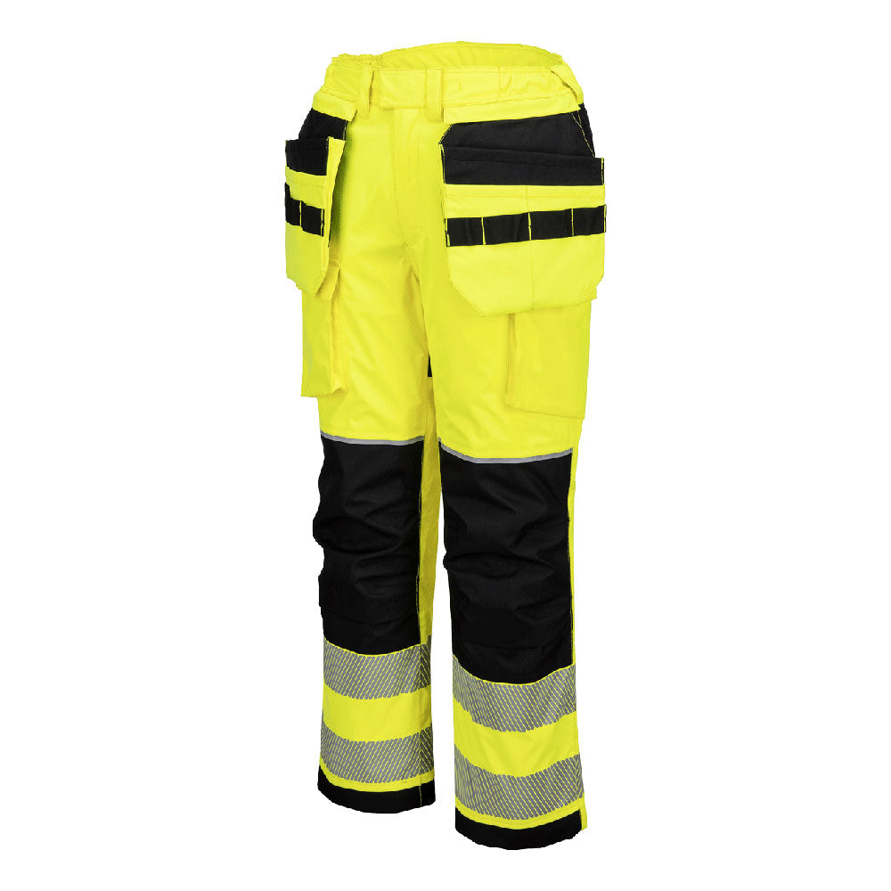 PW3 FR Modaflame Hi-Vis vuorelliset talviriipputaskuhousut - Kelta/musta