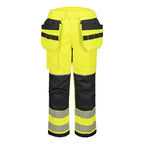PW3 FR Modaflame Hi-Vis vuorelliset talviriipputaskuhousut - Kelta/musta