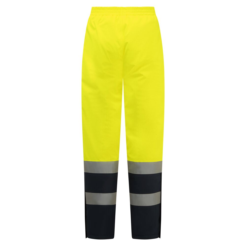 Bizflame Rain+ Hi-Vis Multi-Normi Kontrasti FR vuorelliset talvihousut - Kelta/navy
