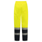 Bizflame Rain+ Hi-Vis Multi-Normi Kontrasti FR vuorelliset talvihousut - Kelta/navy