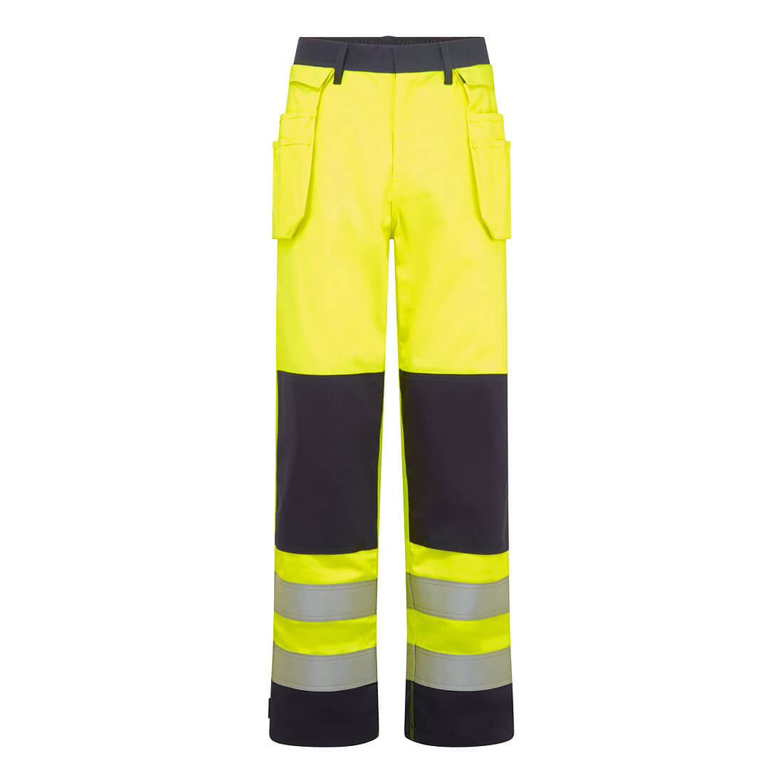 Bizflame Hi-Vis kontrasti FR housut riipputaskuilla