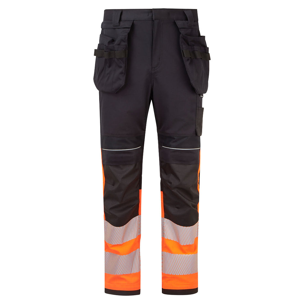 PW3 Modaflame Work HVO luokan 1 FR- riipputaskuhousut - Oranssi/musta
