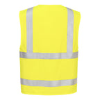 Bizflame Hi-Vis FR vetoketjullinen palosuojattu liivi - Keltainen