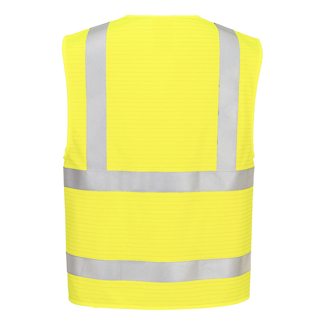 Bizflame Hi-Vis FR vetoketjullinen palosuojattu liivi - Keltainen