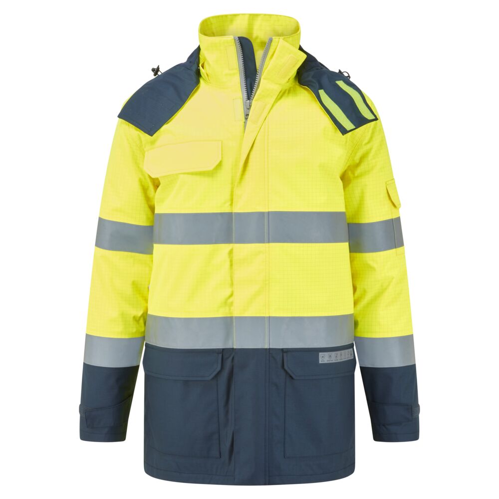 Bizflame Rain+ Hi-Vis Multi-Normi Kontrasti FR vuorellinen talvitakki