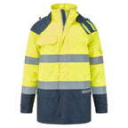 Bizflame Rain+ Hi-Vis Multi-Normi Kontrasti FR vuorellinen talvitakki - Kelta/navy