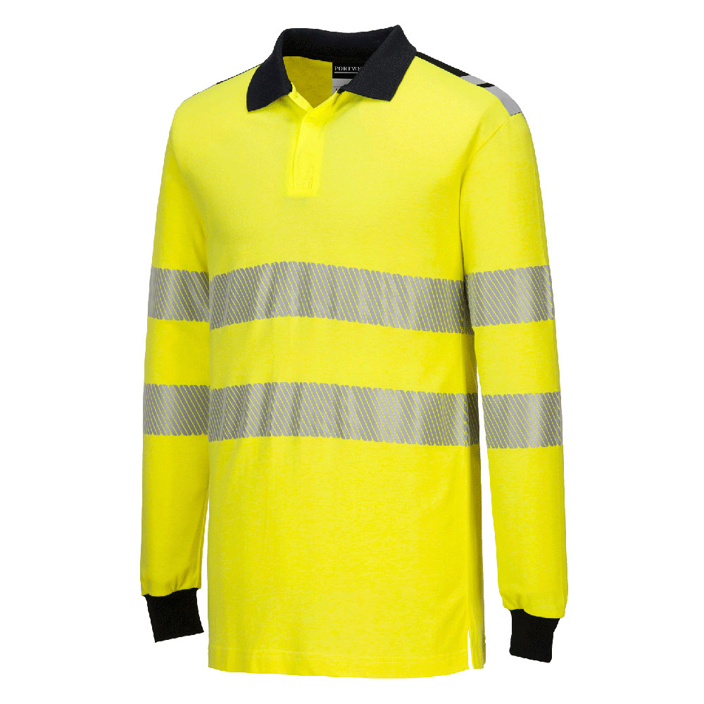 PW3 FR Modaflame Hi-Vis pitkähihainen pikee - Kelta/musta