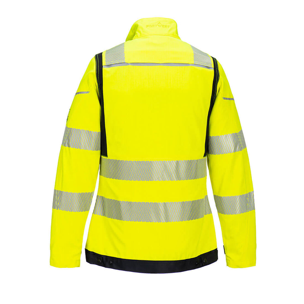 PW3 FR Modaflame Hi-Vis naisten työtakki - Kelta/musta