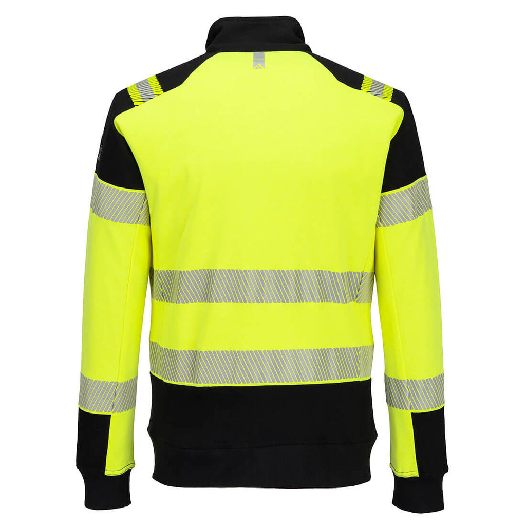 PW3 Modaflame Knit Hi-Vis FR Full Zip huppari - Kelta/musta