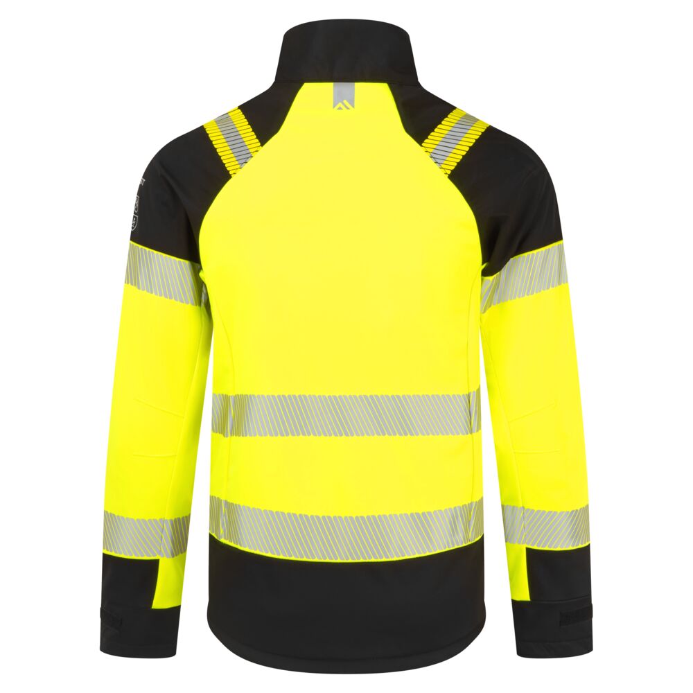 PW3 Modaflame Softshell Hi-Vis Multi-Normi FR-takki - Kelta/musta