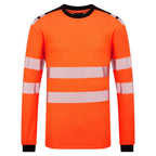 PW3 Modaflame Hi-Vis FR pitkähihainen t-paita - Oranssi/musta