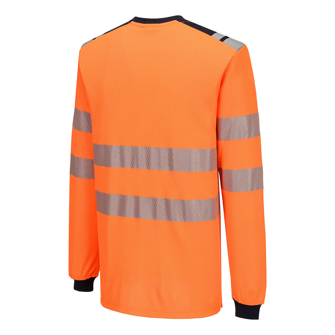 PW3 Modaflame Hi-Vis FR pitkähihainen t-paita - Oranssi/navy