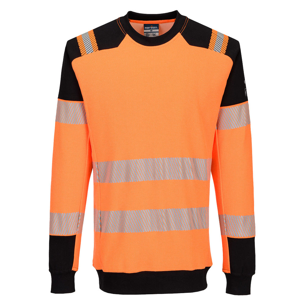 PW3 Modaflame Knit HVO FR kudottu collegepaita - Oranssi/musta