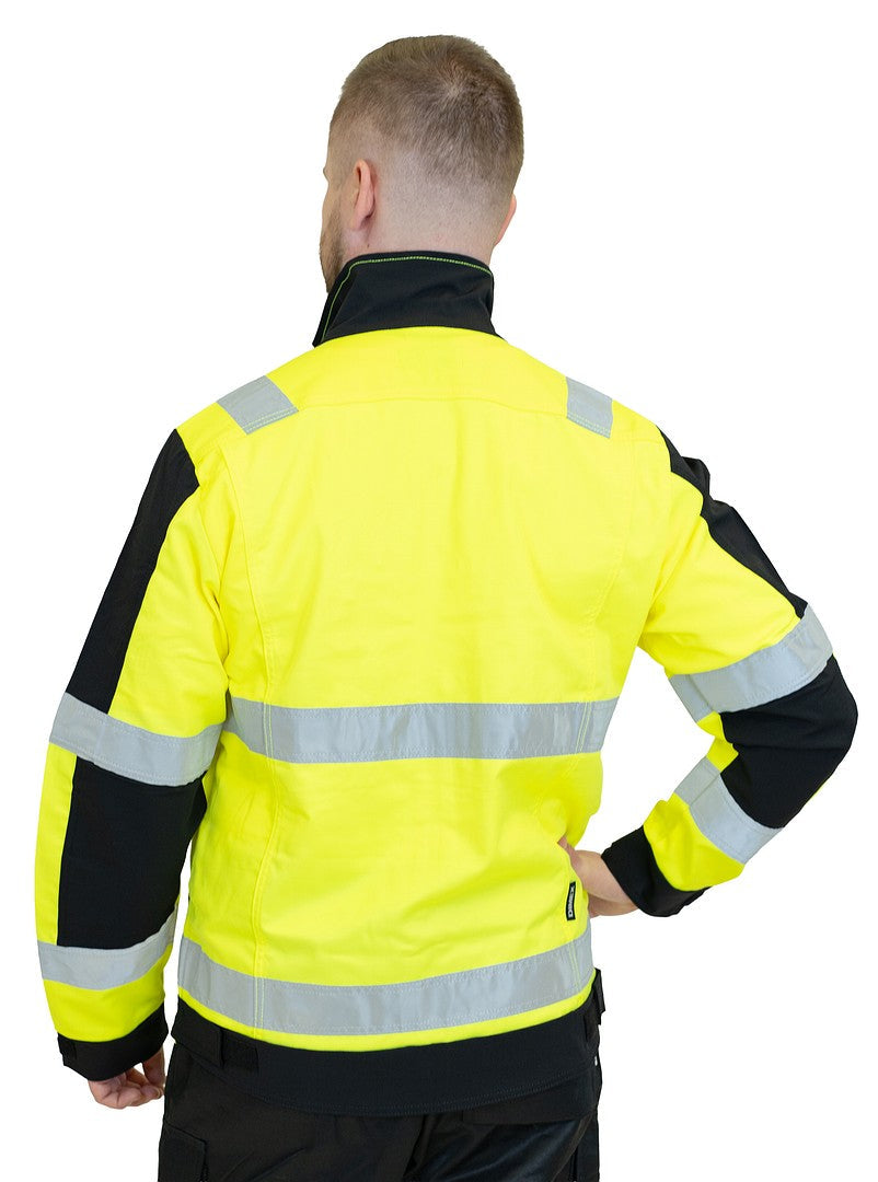 Turva stretch-takki – 6133 - HV-keltainen/Musta