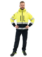 Turva softshell takki – 6202 - HV-keltainen/Musta