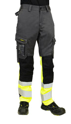 MultiStretch housut – 6112 - HV-keltainen/Harmaa