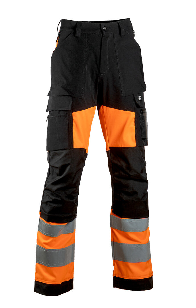 Turva stretch housut – 6168 - HV-oranssi/Musta