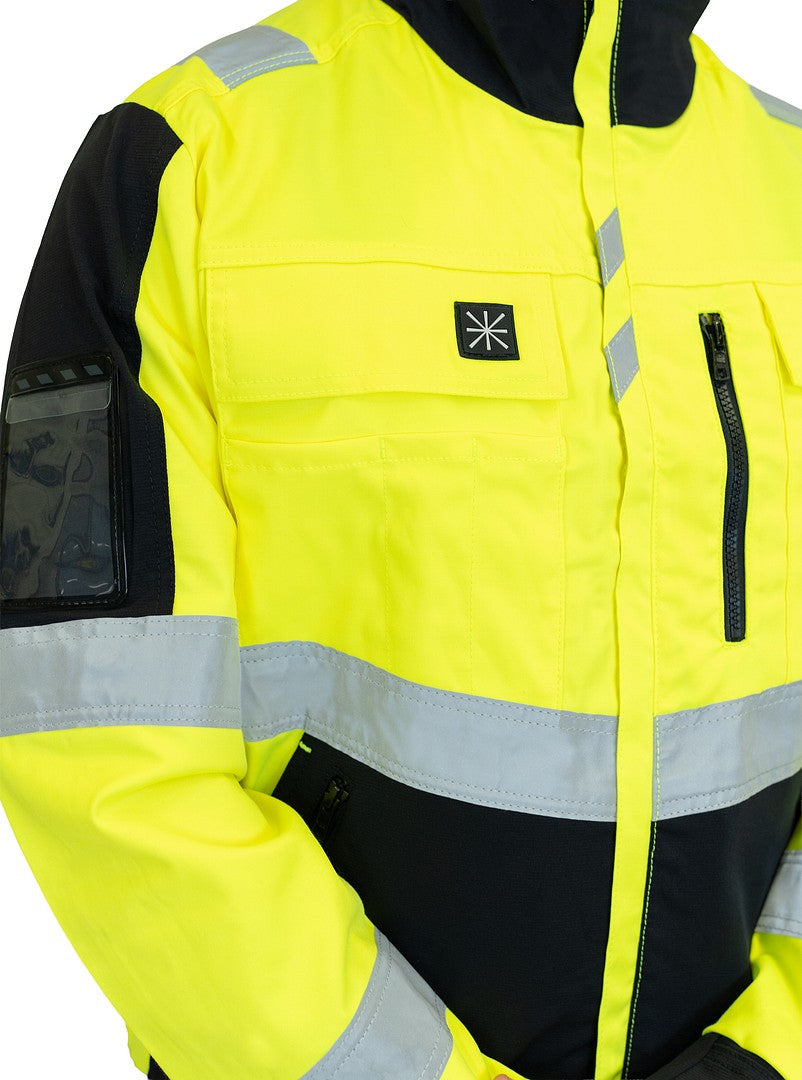 Turva stretch-takki – 6133 - HV-keltainen/Musta