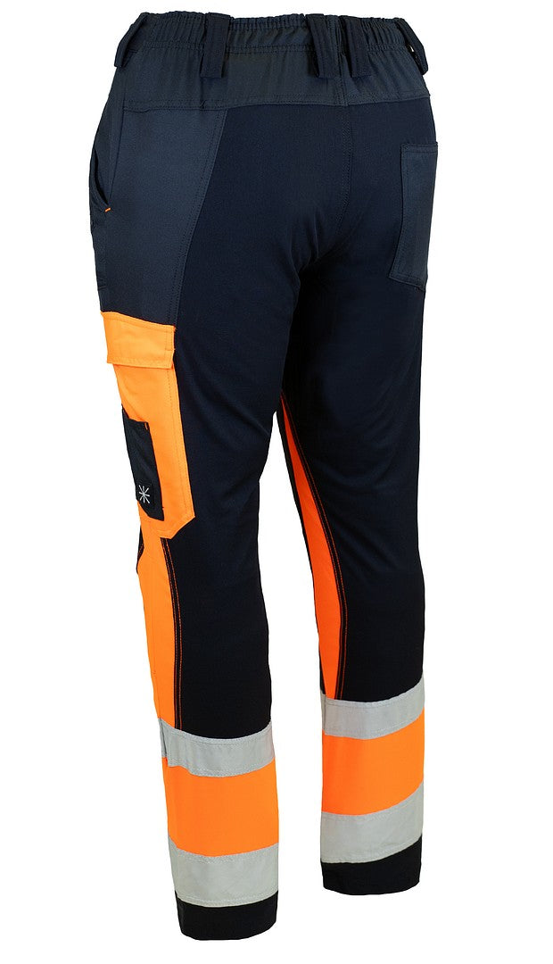 Turva superstretch-housut – 6063 - HV-oranssi/Musta