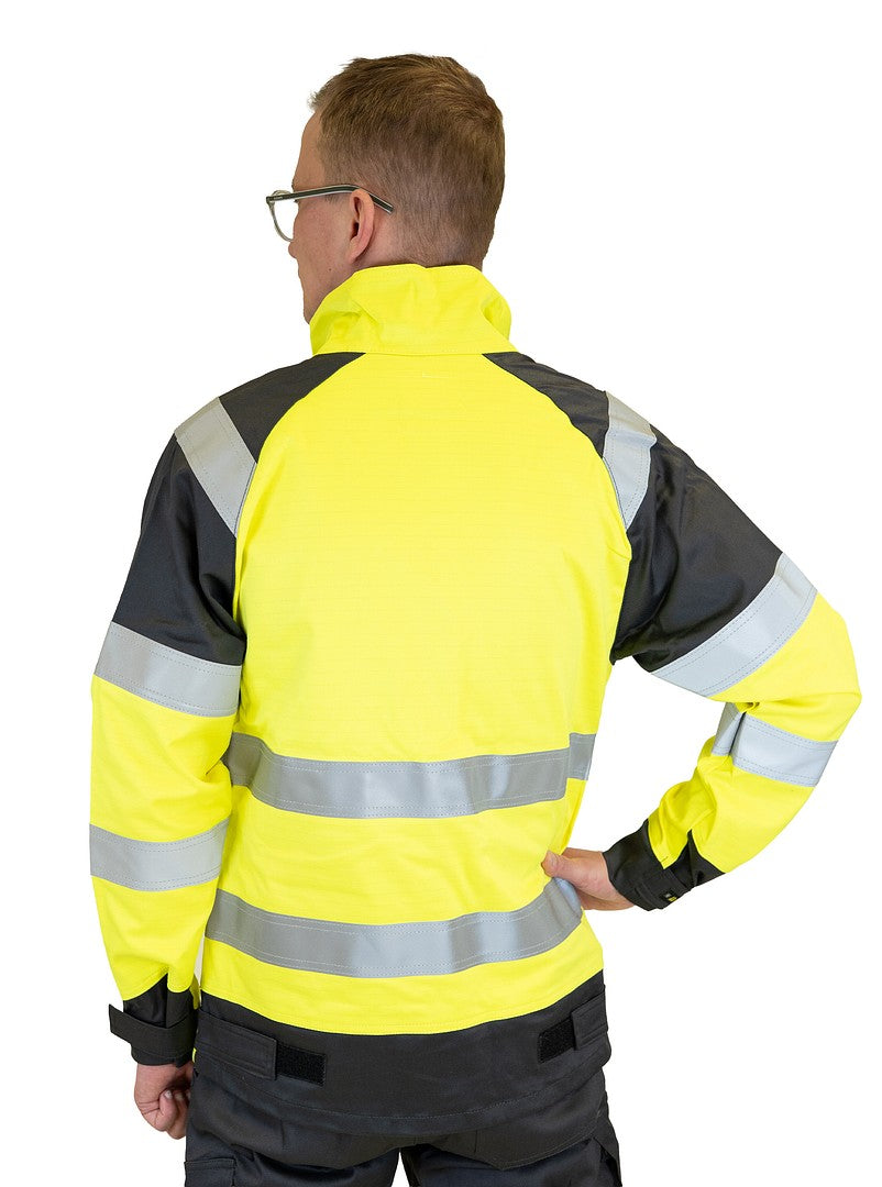 MultiStretch takki – 6124 - HV-keltainen/Harmaa