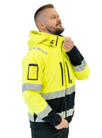 Turva softshell takki – 6202 - HV-keltainen/Musta