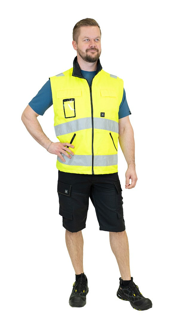 Turva liivi – 6740 - HV-keltainen/Musta