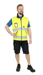 Turva liivi – 6740 - HV-keltainen/Musta