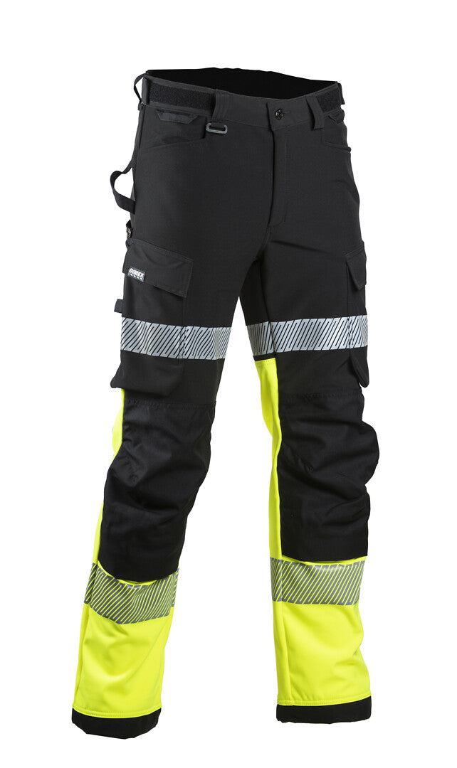Turva softshell-housut – 6142 - HV-keltainen/Musta
