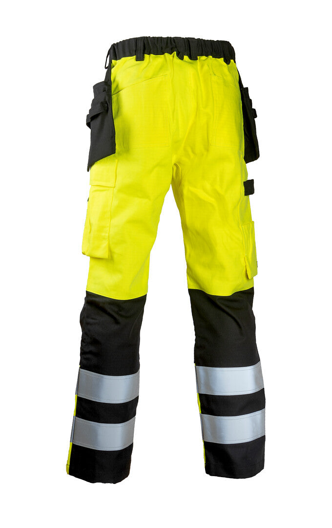 Multi riipputaskuhousut – 6439 - HV-keltainen/Musta