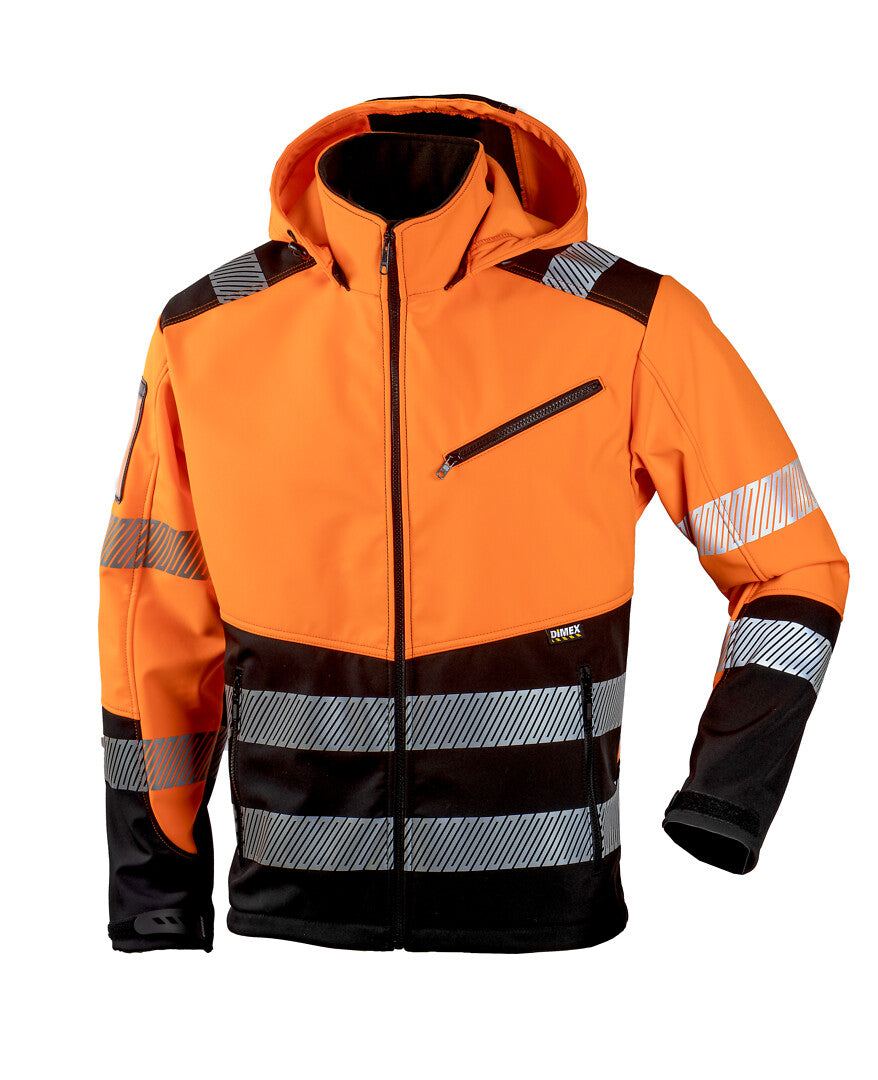 Turva softshelltakki, luokka 2 – 6099 - HV-oranssi/Musta