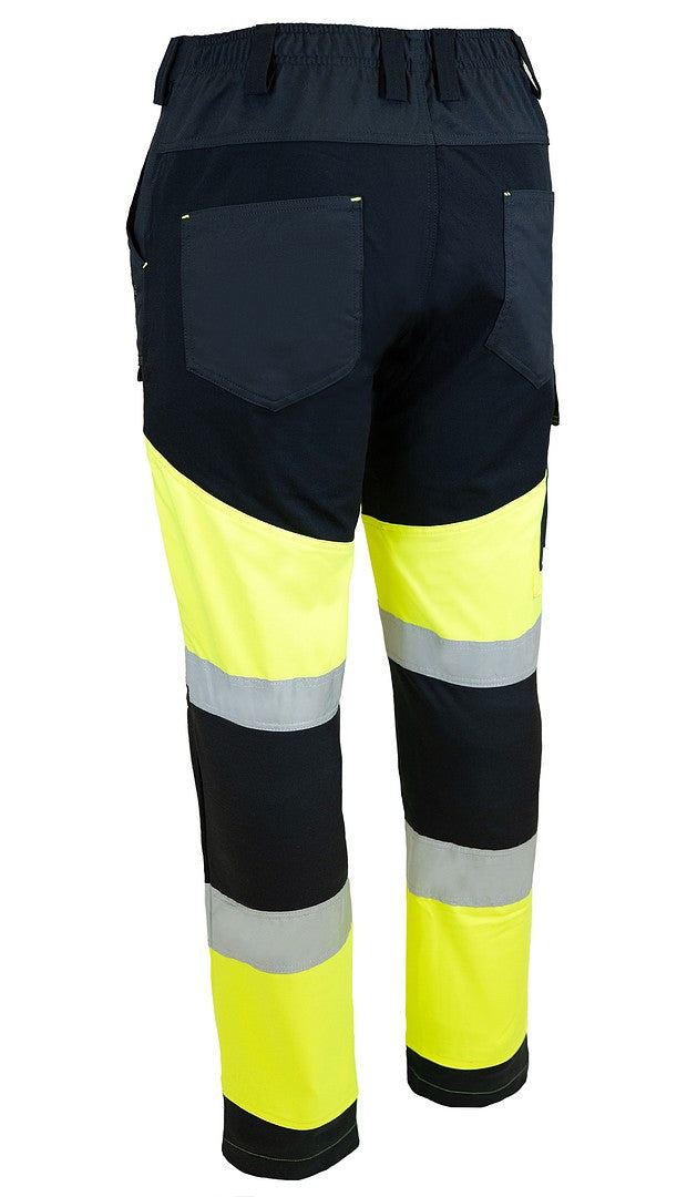 Turva superstretch-housut – 6077 - HV-keltainen/Musta