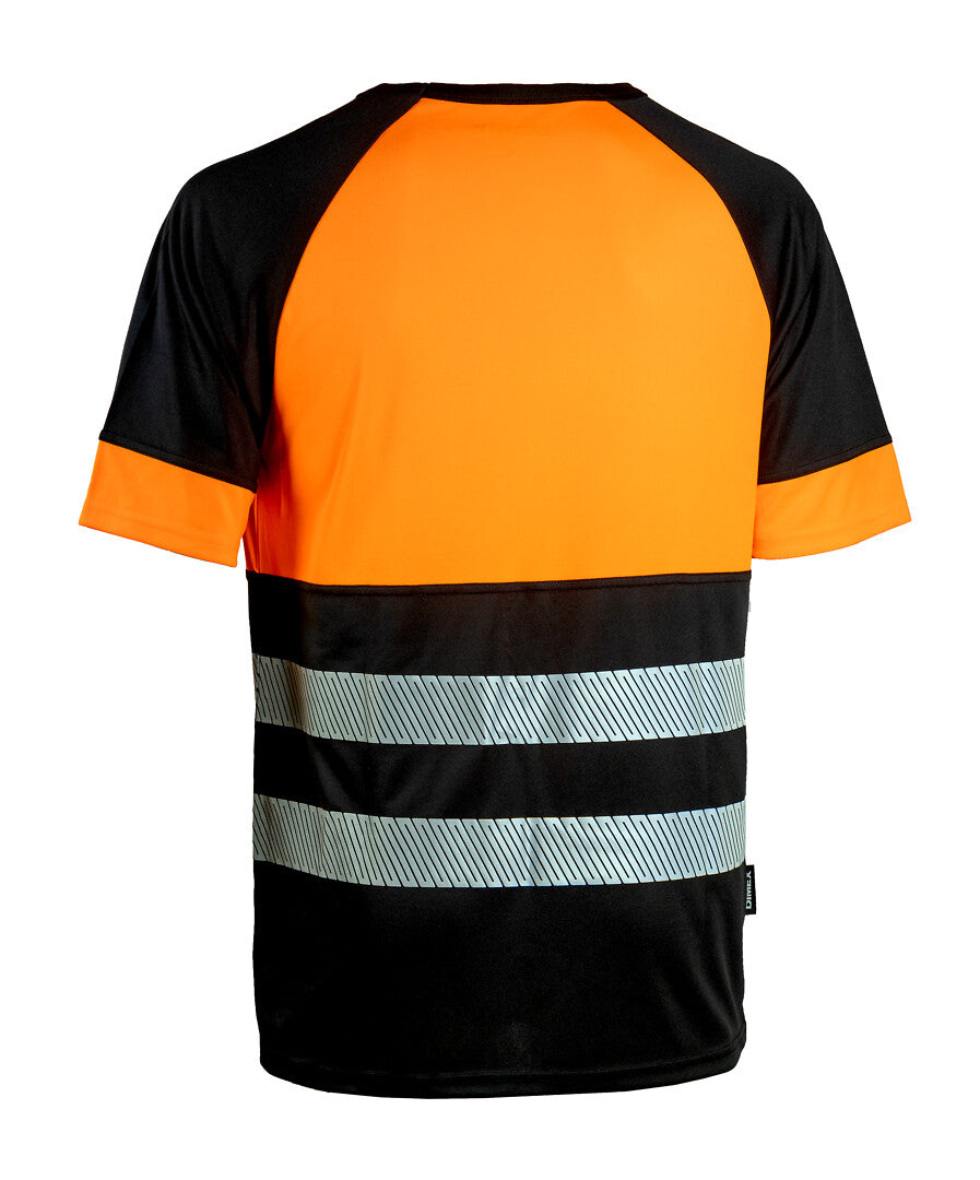 Lyhythihainen turva T-paita – 4527 - HV-oranssi/Musta