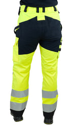 Naisten turva stretchhousut – 6155 - HV-keltainen/Musta