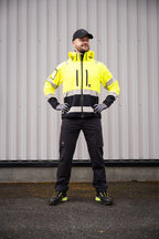 Turva softshell takki – 6202 - HV-keltainen/Musta