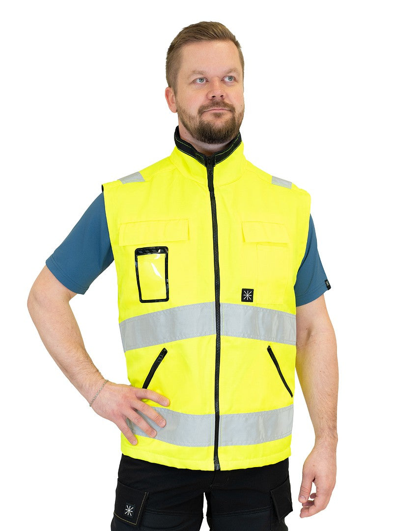 Turva liivi – 6740 - HV-keltainen/Musta