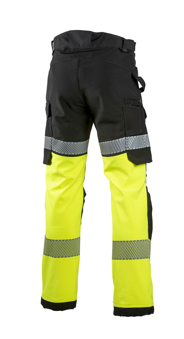 Turva softshell-housut – 6142 - HV-keltainen/Musta