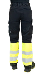 Turva housut – 6183 - HV-keltainen/Musta