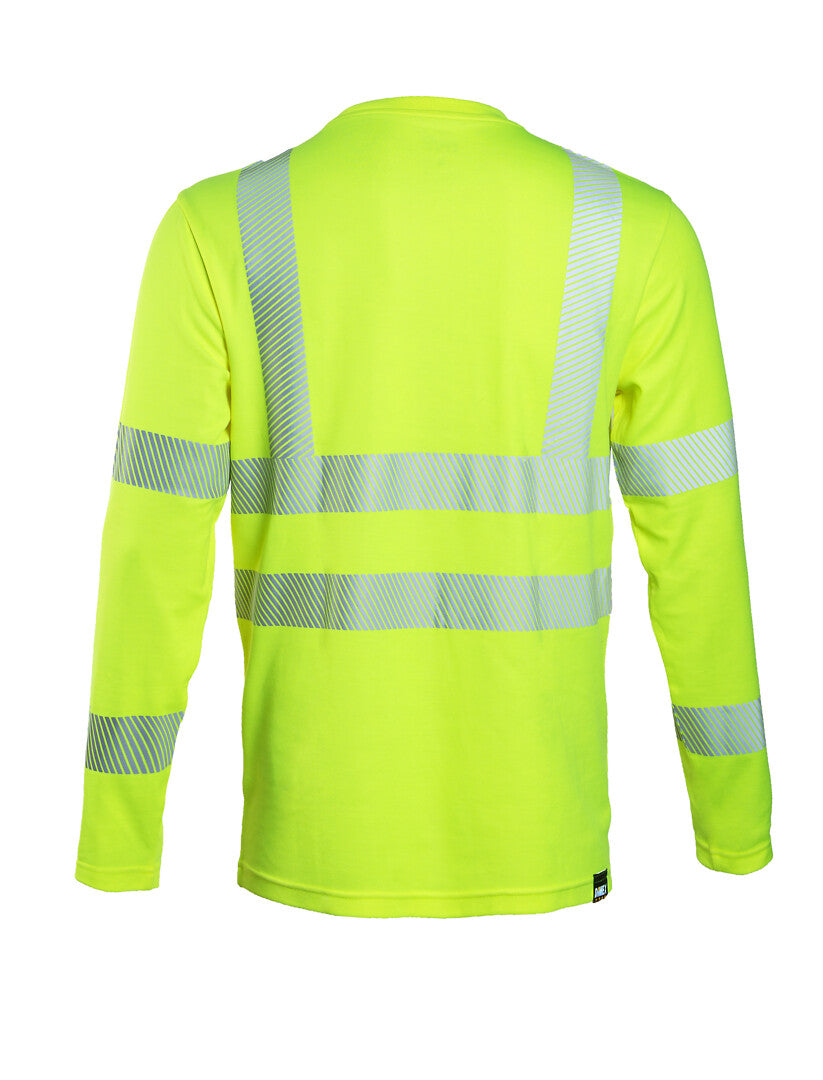 Turva T-paita, pitkähihainen – 4248 - HV-keltainen