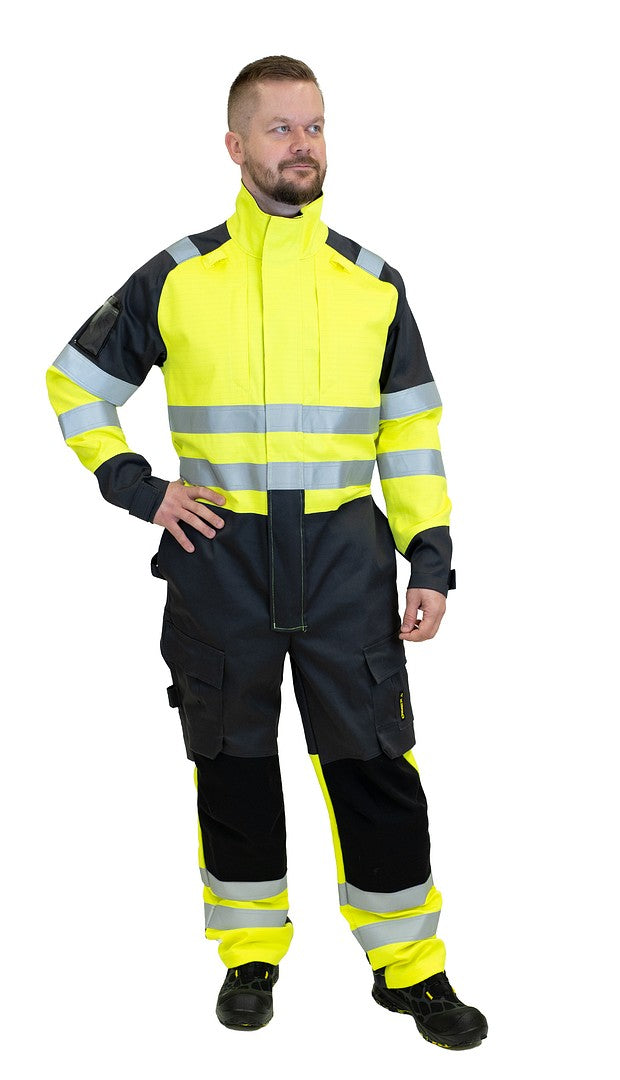 MultiStretch haalari – 6215 - HV-keltainen/Harmaa
