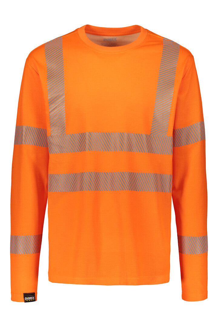 Turva T-paita, pitkähihainen – 4295 - HV-oranssi