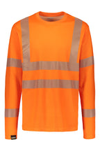 Turva T-paita, pitkähihainen – 4295 - HV-oranssi