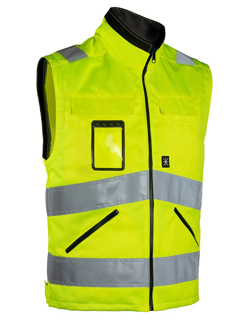 Turva liivi – 6740 - HV-keltainen/Musta