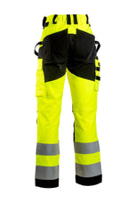 Naisten turva stretchhousut – 6155 - HV-keltainen/Musta