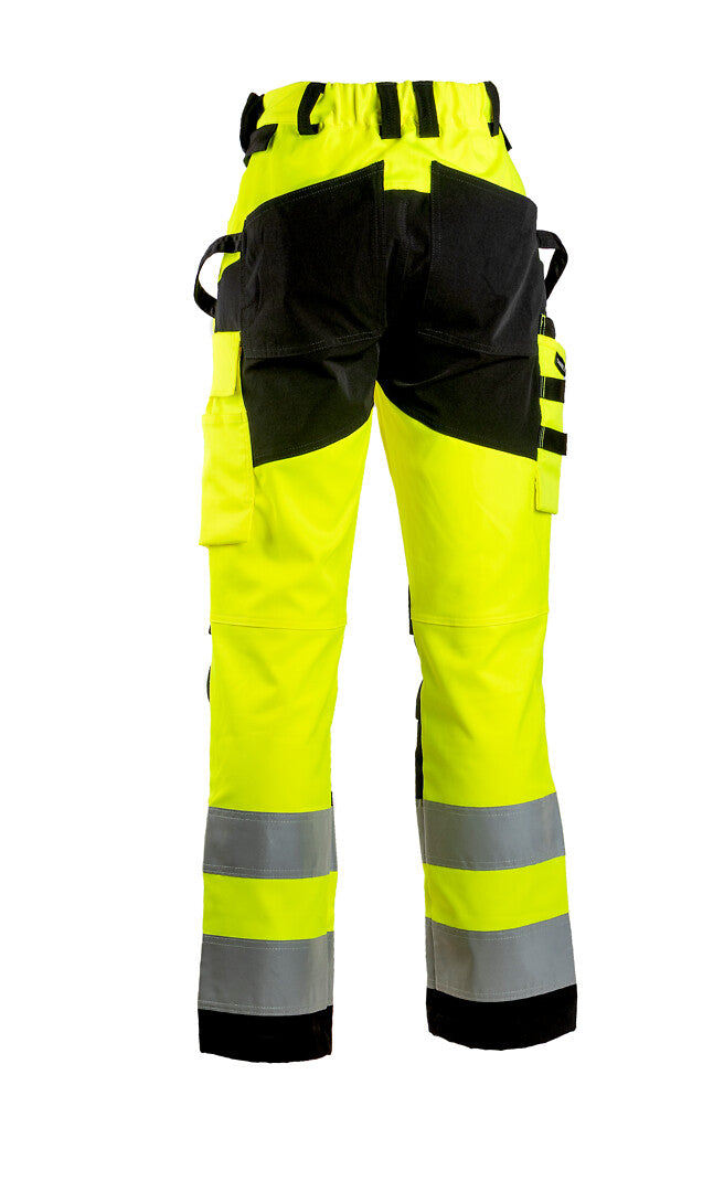 Naisten turva stretchhousut – 6155 - HV-keltainen/Musta
